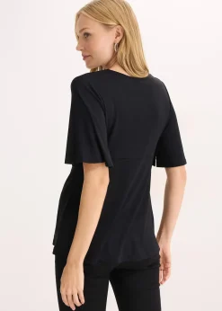 bonprix T-shirt en jersey à décolleté plongeant|Femme T-Shirts & Tops