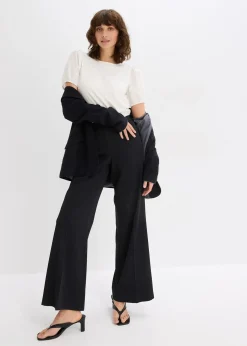 bonprix T-shirt en jersey avec manches bouffantes en popeline de coton|Femme T-Shirts & Tops