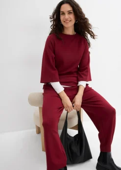 bonprix T-shirt en matière néoprène avec empiècement élastique|Femme T-Shirts & Tops