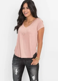 bonprix T-shirt en viscose douce|Femme Basiques|T-Shirts & Tops
