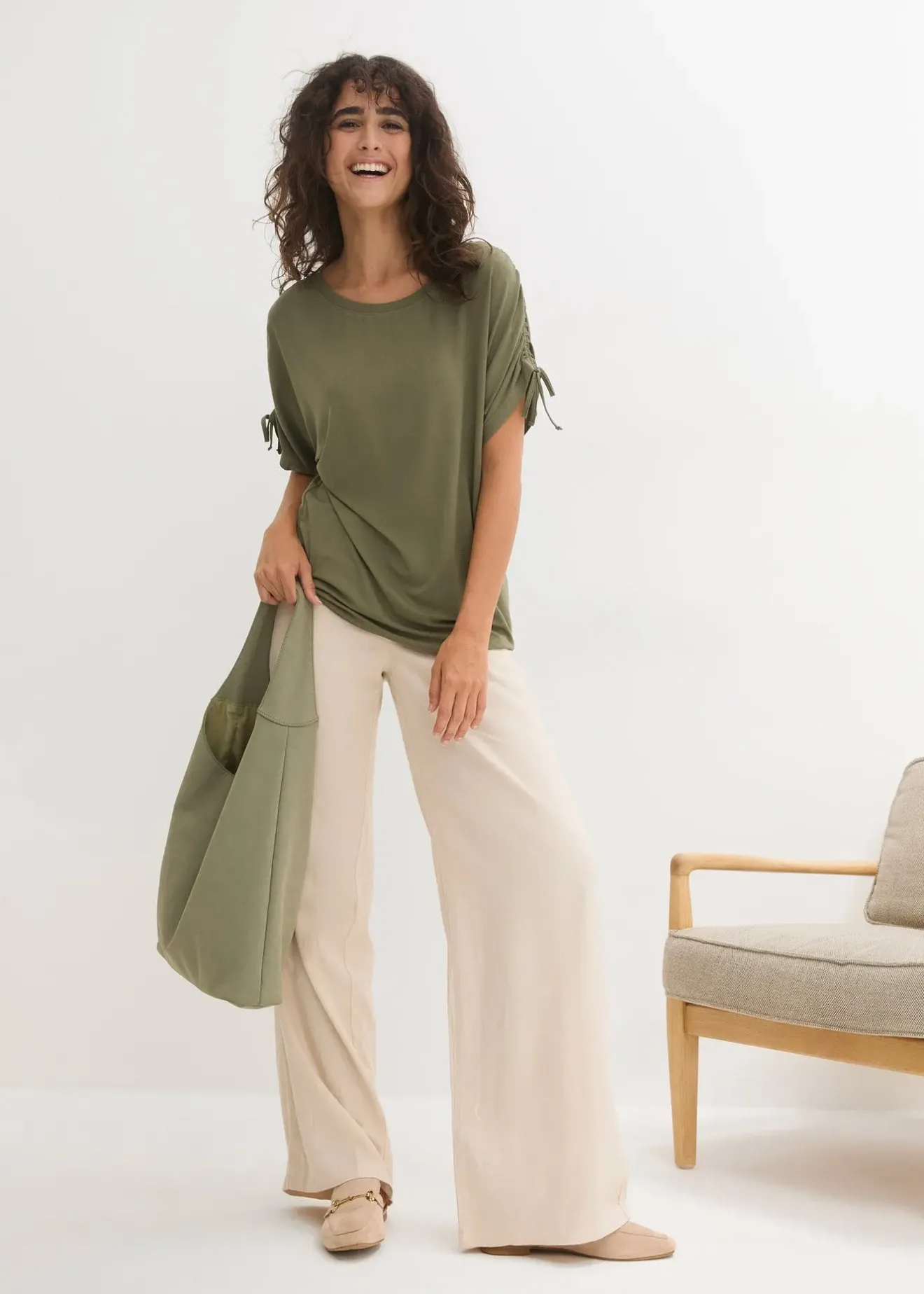 Femme bonprix T-Shirts & Tops|T-shirt en viscose fluide