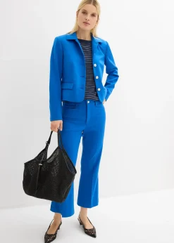 bonprix T-shirt en viscose fluide avec empiècement satin|Femme T-Shirts & Tops