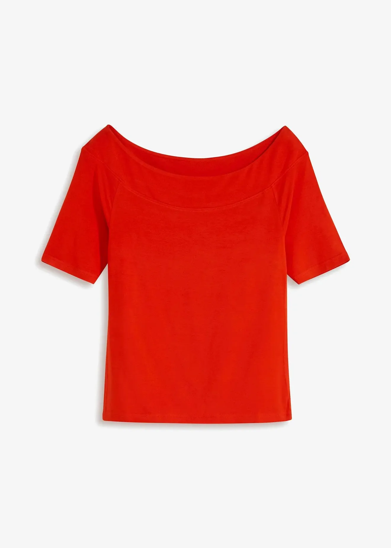 bonprix T-shirt encolure Bardot en viscose extensible|Femme T-Shirts & Tops