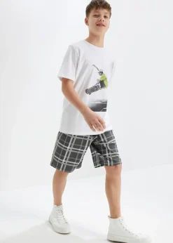 bonprix T-shirt et bermuda 100% coton (ens. 2 pces)|Enfant Vêtements Enfant|Garçons 9-16 Ans·Shorts