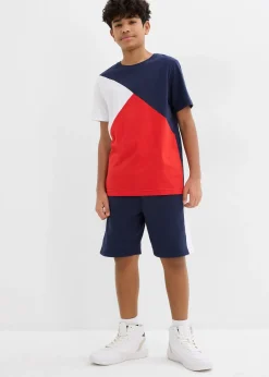 bonprix T-shirt et bermuda molletonné (ens. 2 pces.) 100% coton|Enfant Vêtements Enfant|Garçons 9-16 Ans·Shorts