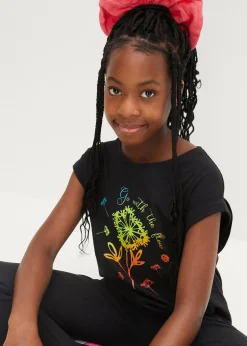 Enfant bonprix Vêtements Enfant|Filles 9-16 Ans·T-Shirts & Chemisiers|T-shirt et legging Flare fille (ens. 2 pces.)