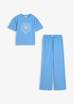 bonprix T-shirt et pantalon (ens. 2 pces) en coton extensible|Enfant Vêtements Enfant|Filles 9-16 Ans·Pulls & Sweats