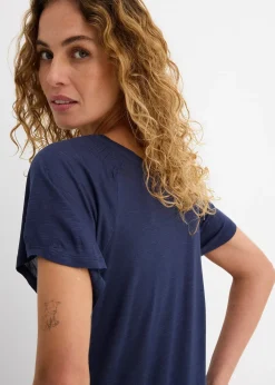 bonprix T-shirt fil flammé à manches papillon|Femme T-Shirts & Tops