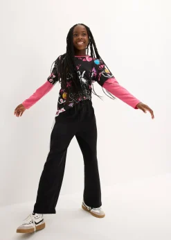 bonprix T-shirt fille, look superposé, en coton|Enfant Vêtements Enfant|Filles 9-16 Ans·T-Shirts & Chemisiers