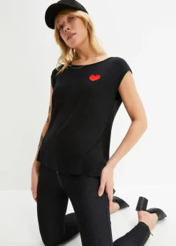 bonprix T-shirt fluide, plus long derrière|Femme T-Shirts & Tops