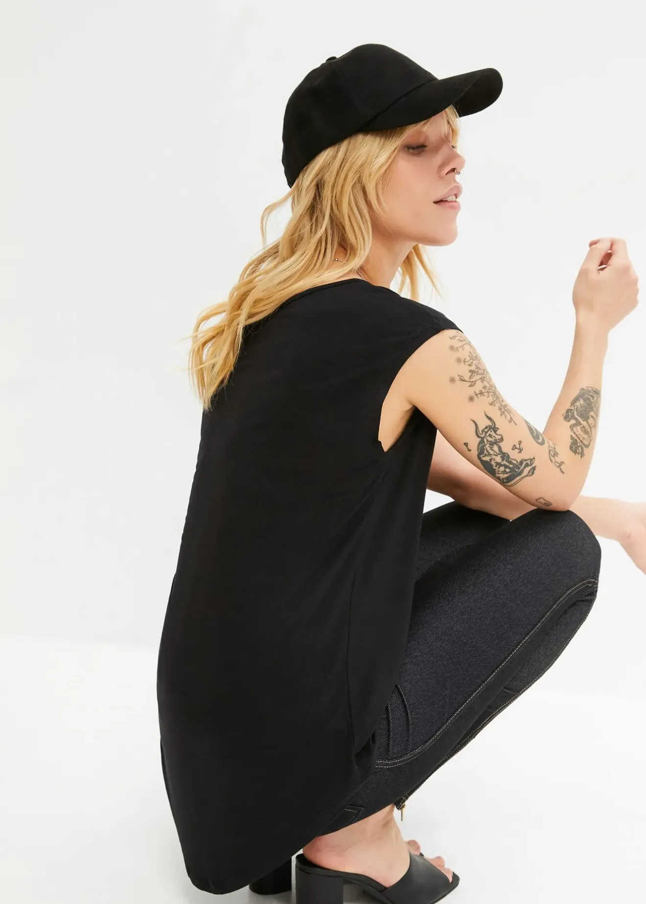 bonprix T-shirt fluide, plus long derrière|Femme T-Shirts & Tops