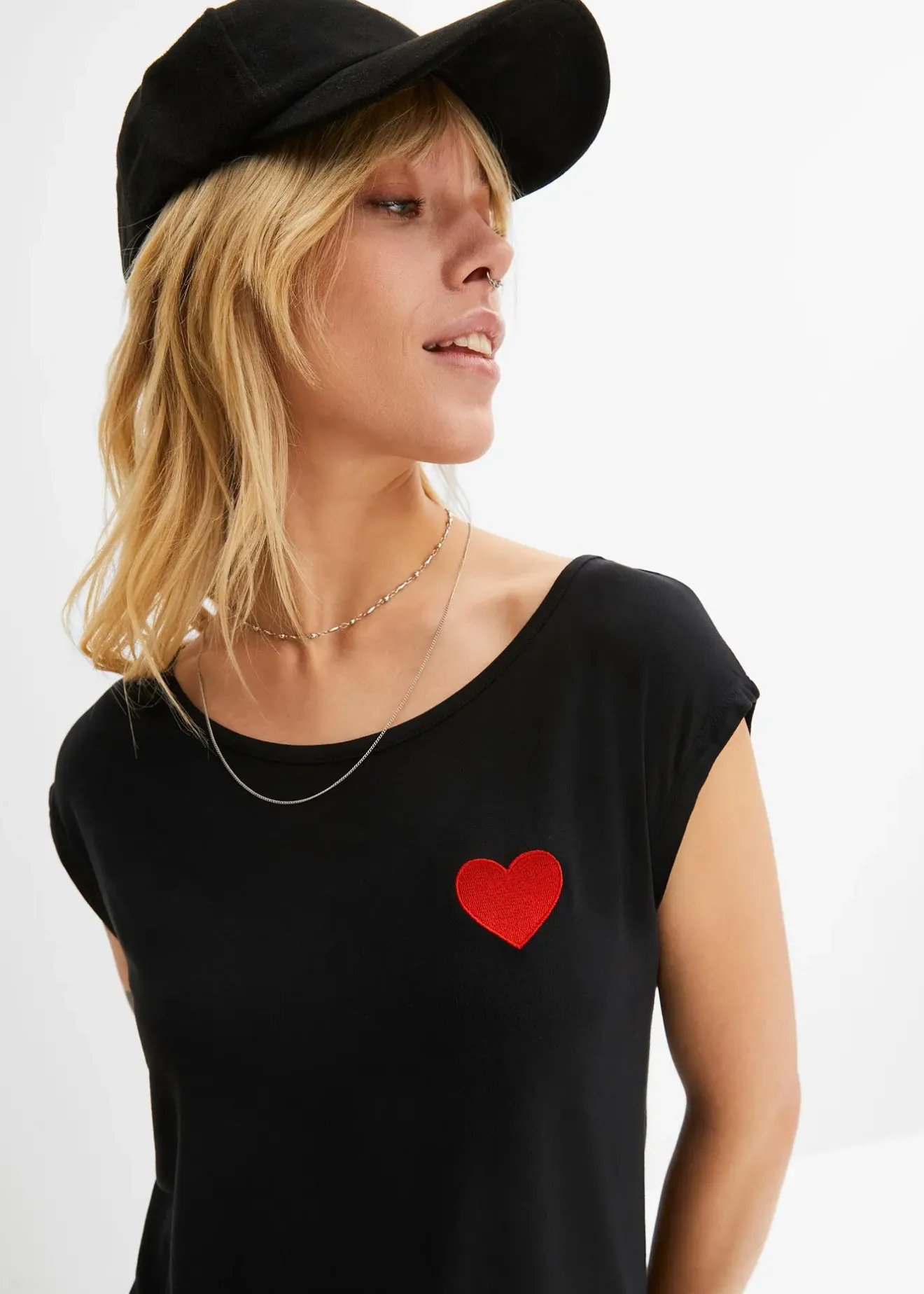 bonprix T-shirt fluide, plus long derrière|Femme T-Shirts & Tops