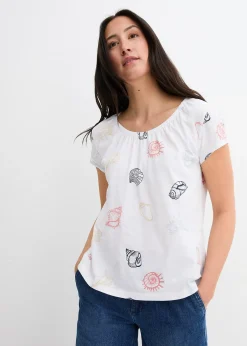 Femme bonprix T-Shirts & Tops|T-shirt imprimé à col rond