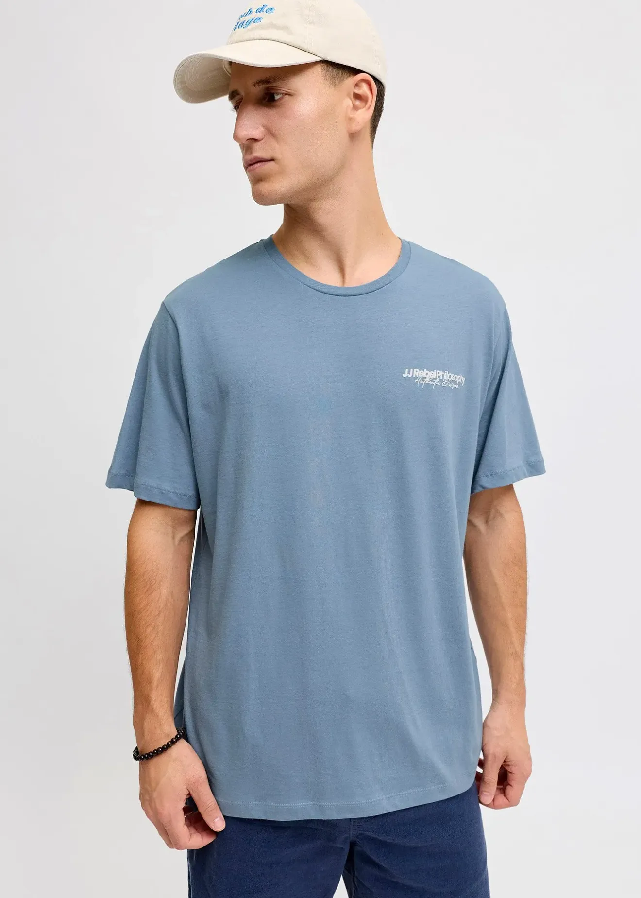 Homme JJ REBEL T-Shirts & Polos|T-shirt loose, 100% coton