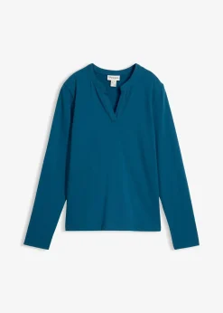 Femme bonprix Basiques|T-Shirts & Tops|T-shirt long à col tunisien