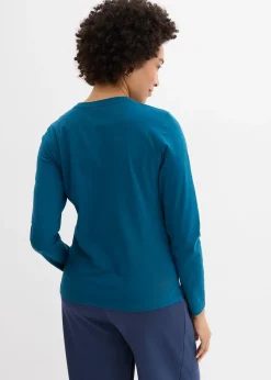 Femme bonprix Basiques|T-Shirts & Tops|T-shirt long à col tunisien