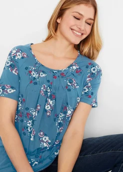 Femme bonprix T-Shirts & Tops|T-shirt long à pans, manches courtes