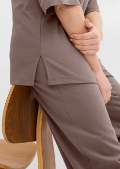 Femme bonprix T-Shirts & Tops|T-shirt long en interlock