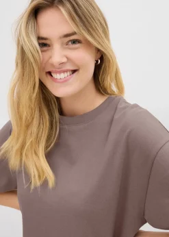 Femme bonprix T-Shirts & Tops|T-shirt long en interlock