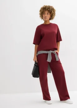 bonprix T-shirt long en interlock|Femme Deux Pièces & Ensembles|T-Shirts & Tops