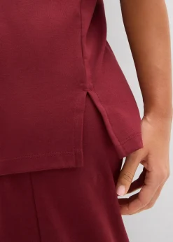 bonprix T-shirt long en interlock|Femme Deux Pièces & Ensembles|T-Shirts & Tops