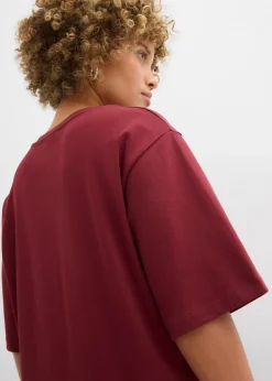 bonprix T-shirt long en interlock|Femme Deux Pièces & Ensembles|T-Shirts & Tops