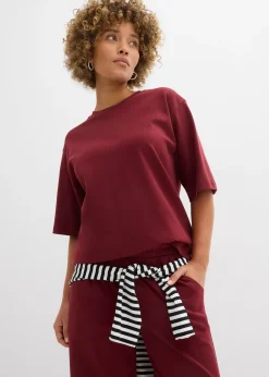 bonprix T-shirt long en interlock|Femme Deux Pièces & Ensembles|T-Shirts & Tops