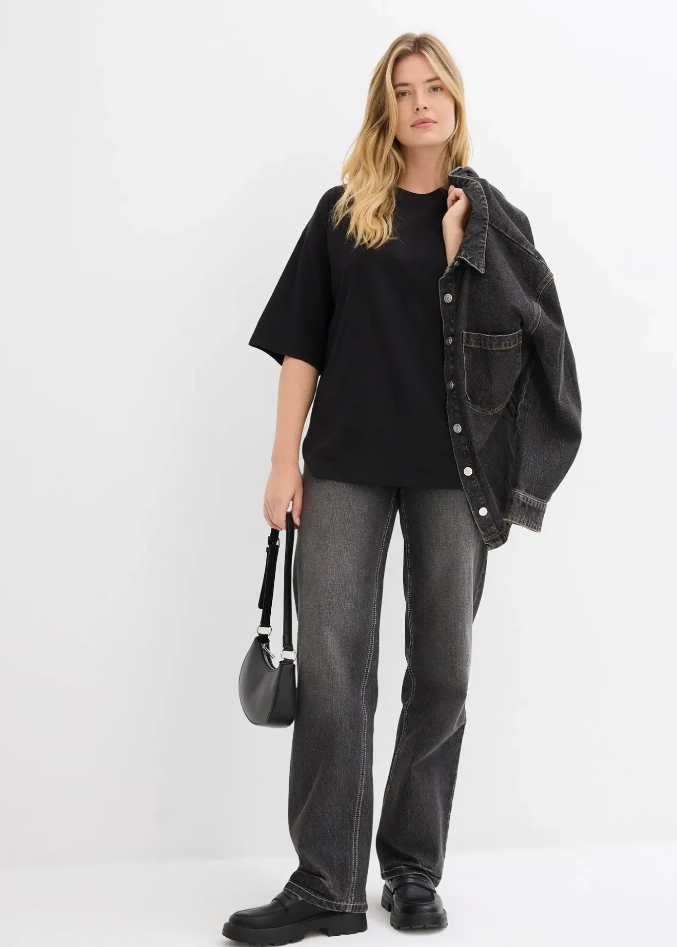 Femme bonprix Deux Pièces & Ensembles|T-Shirts & Tops|T-shirt long en interlock