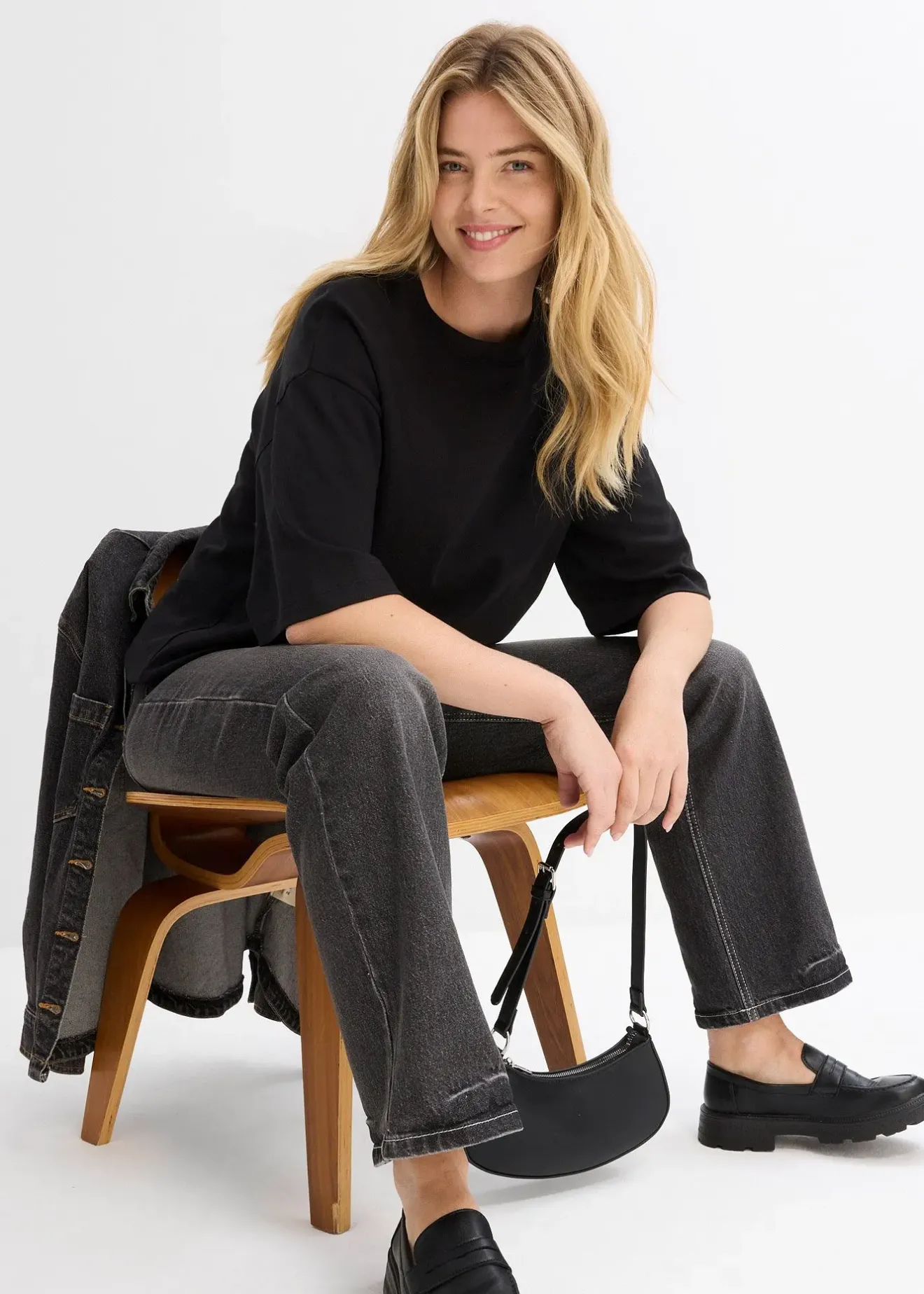 Femme bonprix Deux Pièces & Ensembles|T-Shirts & Tops|T-shirt long en interlock