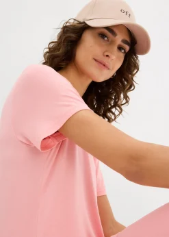 bonprix T-shirt long en viscose douce|Femme Basiques|T-Shirts & Tops