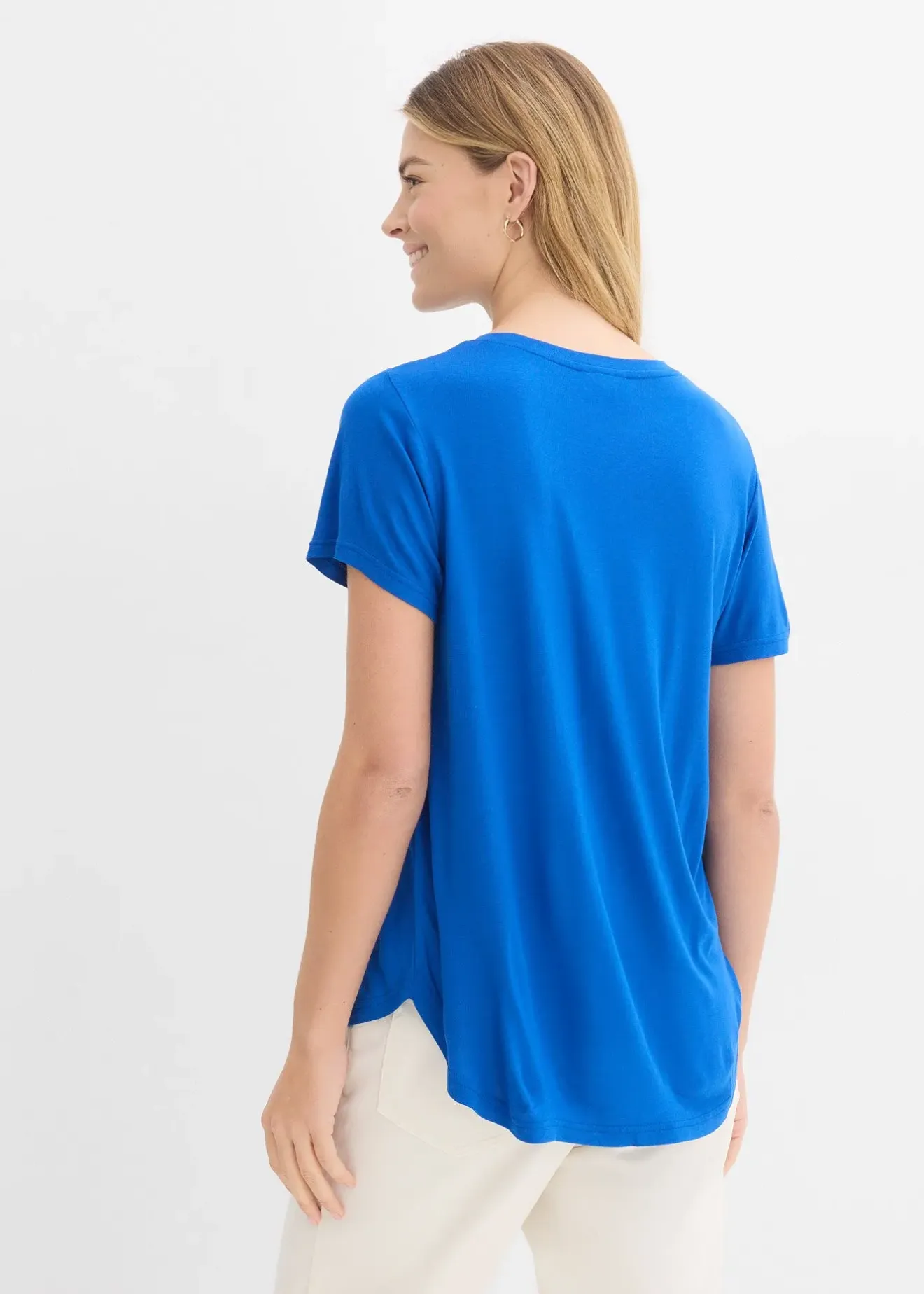 Femme bonprix Basiques|T-Shirts & Tops|T-shirt long en viscose douce