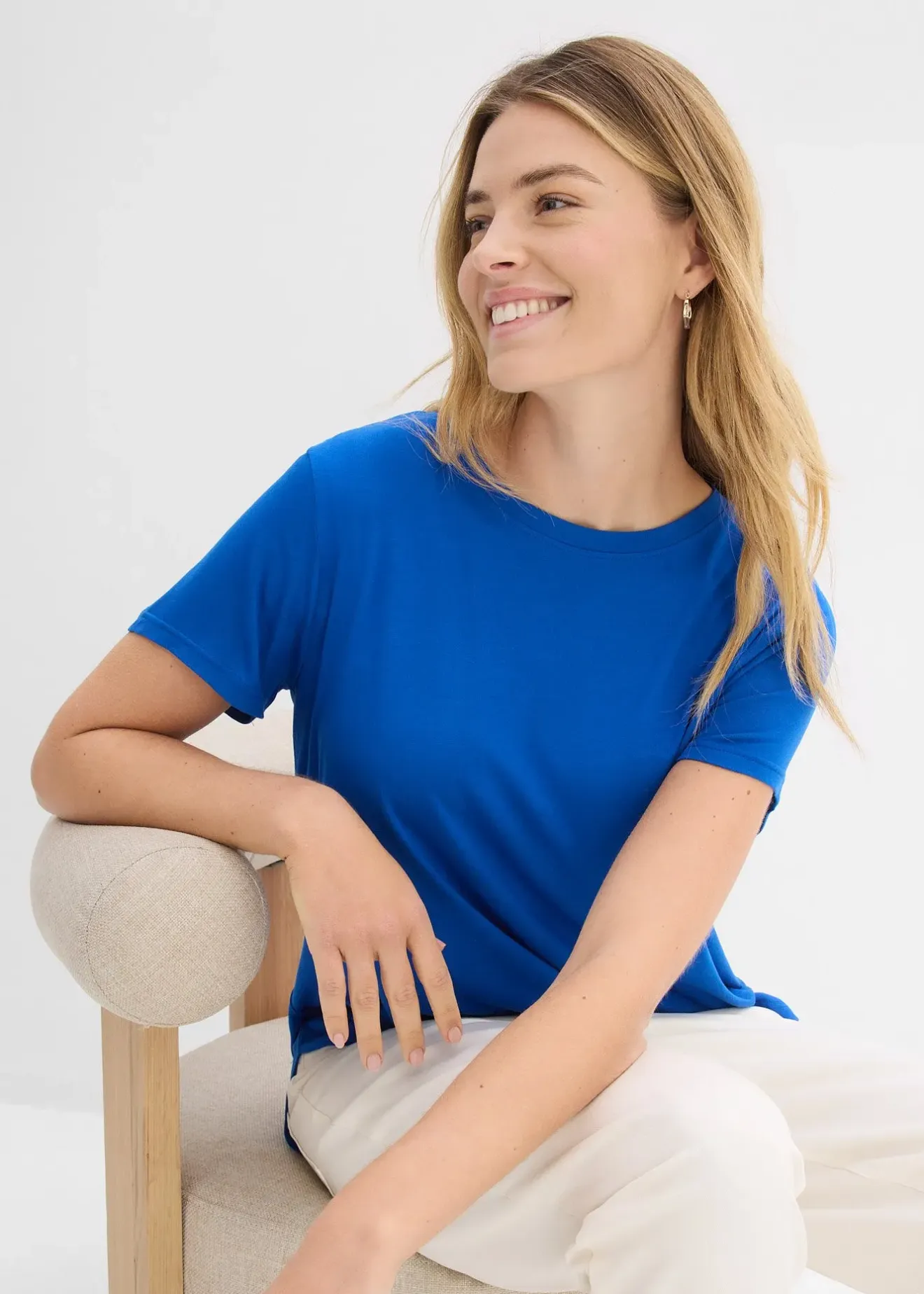 Femme bonprix Basiques|T-Shirts & Tops|T-shirt long en viscose douce