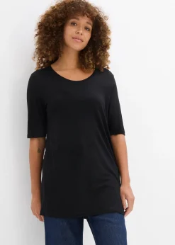 Femme bonprix Basiques|T-Shirts & Tops|T-shirt long en viscose douce