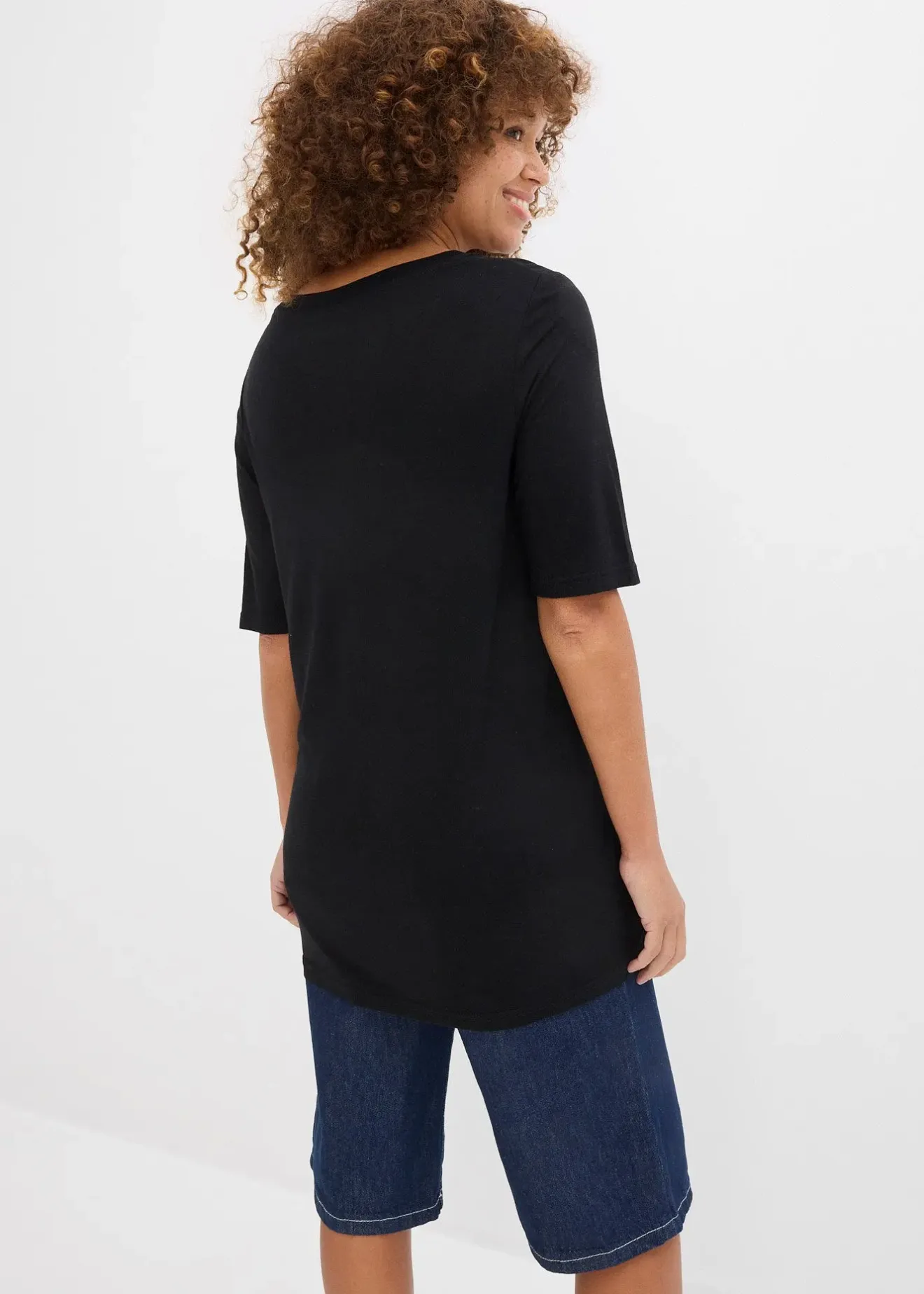 Femme bonprix Basiques|T-Shirts & Tops|T-shirt long en viscose douce
