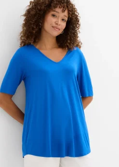 bonprix T-shirt long en viscose douce|Femme Basiques|T-Shirts & Tops