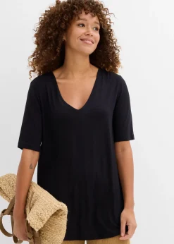 Femme bonprix Basiques|T-Shirts & Tops|T-shirt long en viscose douce