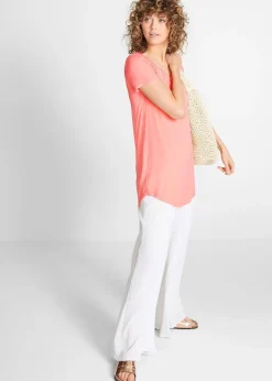 Femme bonprix Basiques|T-Shirts & Tops|T-shirt long en viscose douce