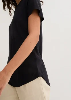 Femme bonprix Basiques|T-Shirts & Tops|T-shirt long en viscose douce