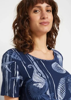 Femme bonprix T-Shirts & Tops|T-shirt long en viscose extensible