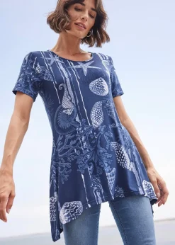 Femme bonprix T-Shirts & Tops|T-shirt long en viscose extensible