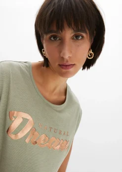 Femme bonprix T-Shirts & Tops|T-shirt long en viscose mélangée