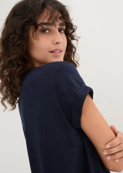 Femme bonprix Basiques|T-Shirts & Tops|T-shirt long et boxy à manches courtes