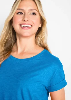 bonprix T-shirt long et boxy à manches courtes|Femme Basiques|T-Shirts & Tops