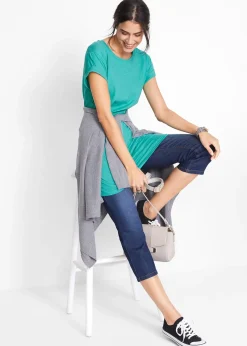 Femme bonprix Basiques|T-Shirts & Tops|T-shirt long et boxy à manches courtes