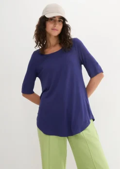 bonprix T-shirt long et doux en viscose|Femme Basiques|T-Shirts & Tops