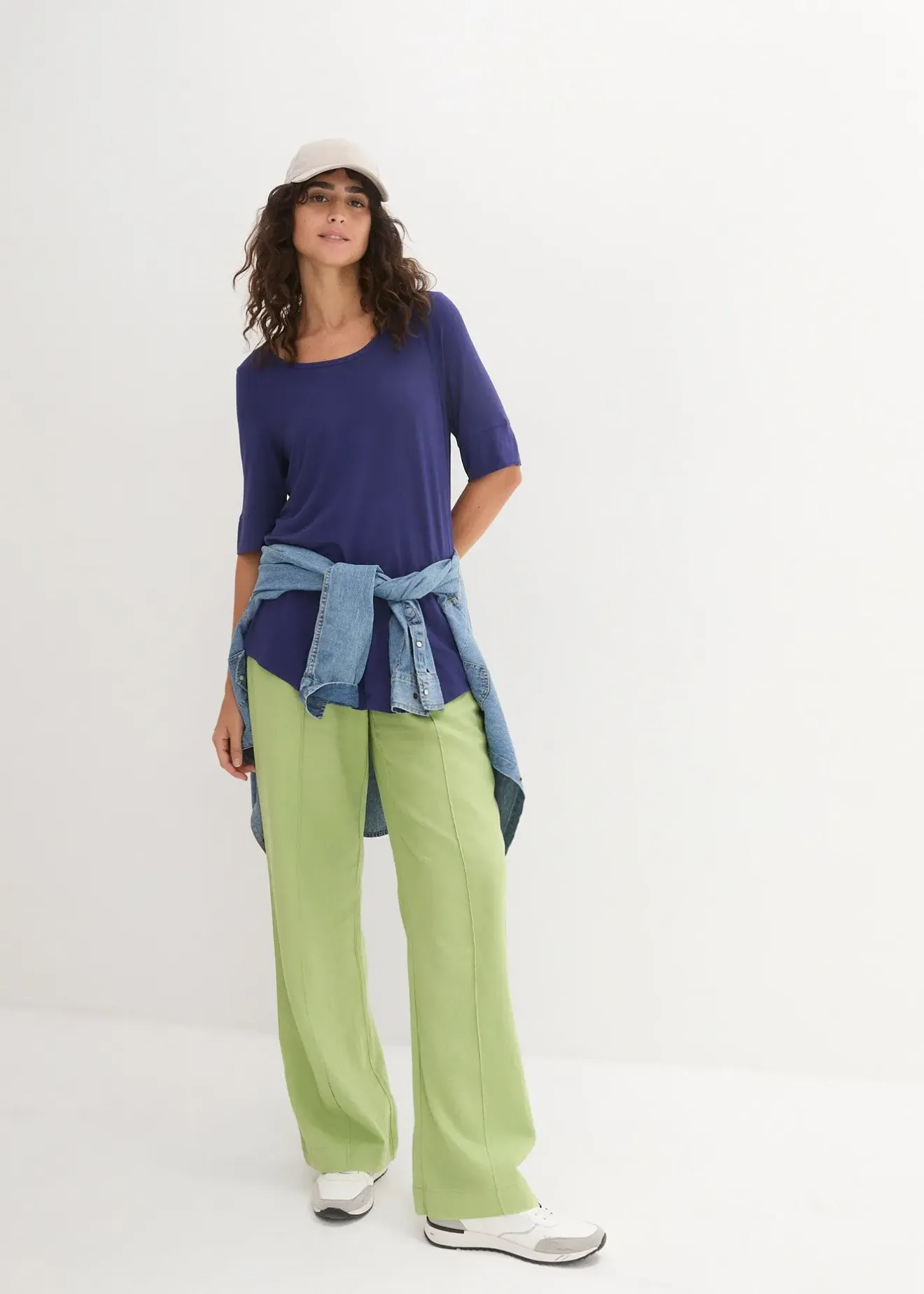 bonprix T-shirt long et doux en viscose|Femme Basiques|T-Shirts & Tops