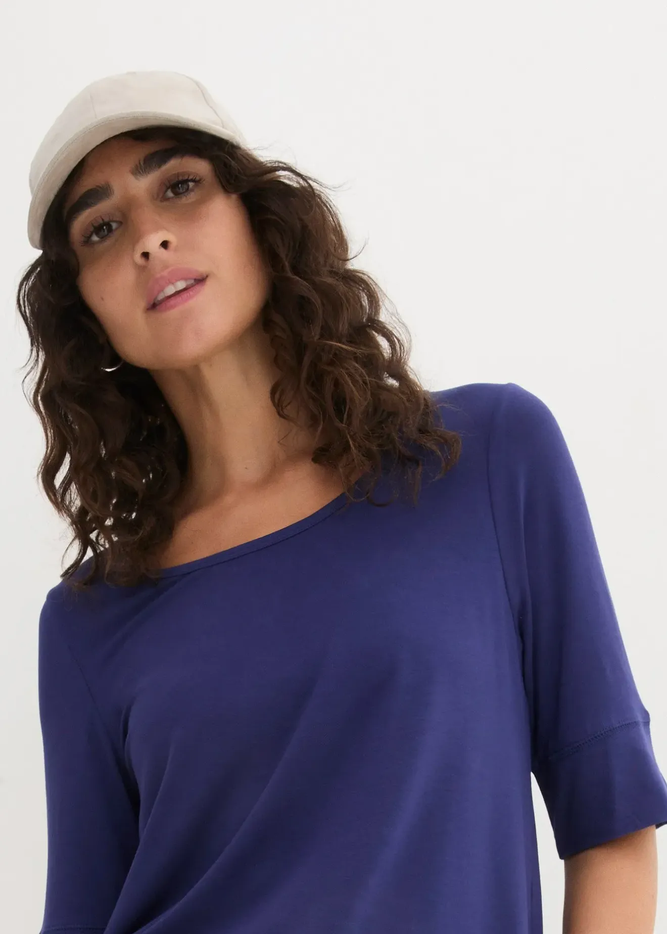 bonprix T-shirt long et doux en viscose|Femme Basiques|T-Shirts & Tops