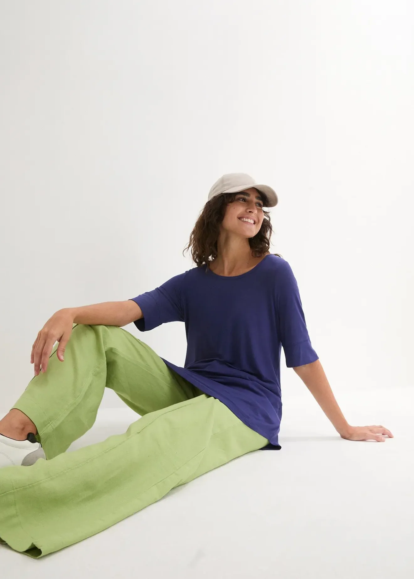 bonprix T-shirt long et doux en viscose|Femme Basiques|T-Shirts & Tops