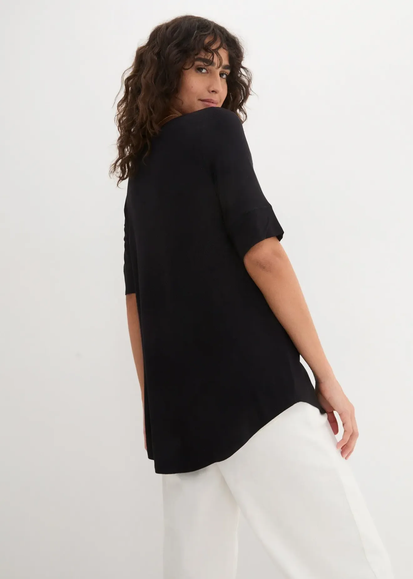 Femme bonprix Basiques|T-Shirts & Tops|T-shirt long et doux en viscose