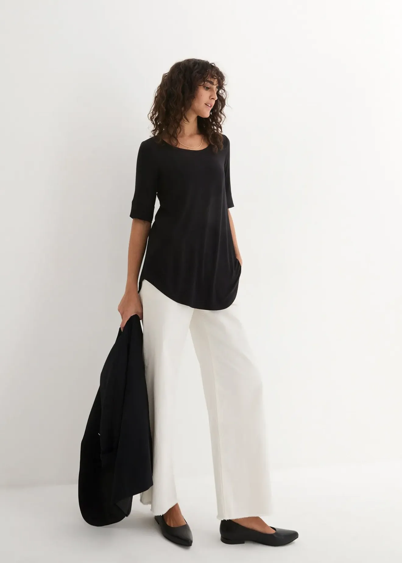 Femme bonprix Basiques|T-Shirts & Tops|T-shirt long et doux en viscose